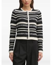 Ouí - Striped Cardigan - Lyst