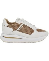 Guess - Logo-Print Panelled Sneakers - Lyst