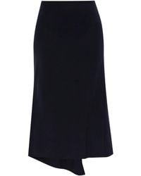 Victoria Beckham - Asymmetric-Hem Midi Skirt - Lyst