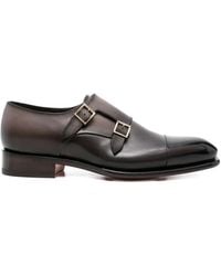 Santoni - Buckle-Fastening Leather Monk Shoes - Lyst