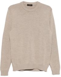 Zanone - Ribbed-Knit Crew-Neck Wool Jumper - Lyst