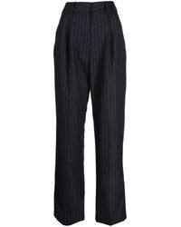 Blazé Milano - High-waisted Pinstripe-pattern Wool Trousers - Lyst