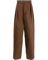 Amiri - Pantalon Droit En Coton À Détails Plissés - Lyst
