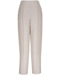 Agnona - Straight-leg Linen Trousers - Lyst