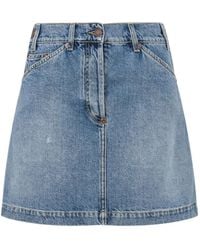 Moschino - Denim Mini Skirt - Lyst