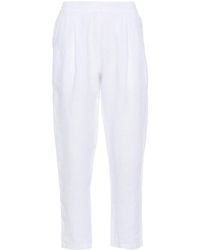 120% Lino - Linen Tapered Trousers - Lyst