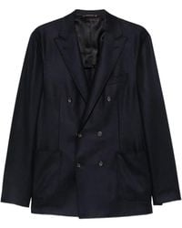 Canali - Double-Breasted Peak-Lapels Blazer - Lyst
