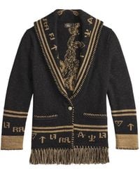 RRL - Fringed Cardigan - Lyst