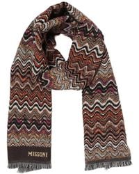 Missoni - Zigzag-Pattern Knit Fringed Scarf - Lyst