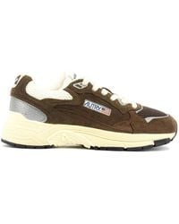 Autry - Hyperway Suede-Panel Low-Top Sneakers - Lyst