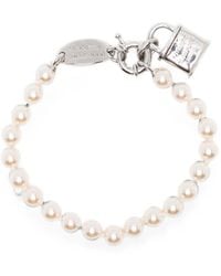 Vivienne Westwood - Small Celestina Padlock-Pendant Pearl Bracelet - Lyst