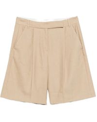 iBlues - Pleated Twill Shorts - Lyst