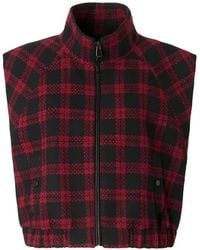 Pinko - Check-Pattern Sleeveless Gilet - Lyst