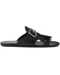Prada - Shuffle Leather Thong Sandals - Lyst