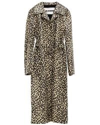 Jil Sander - Leopard-Print Belted Single-Breasted Coat - Lyst