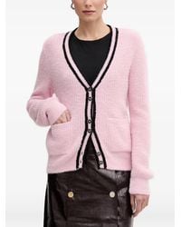 Morgan - Button Contrasting-Trim Cardigan - Lyst