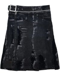 Jean Paul Gaultier - Flock-Detail Pleated Skirt - Lyst