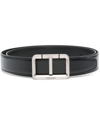 Tom Ford - Logo-Buckle Leather Belt - Lyst