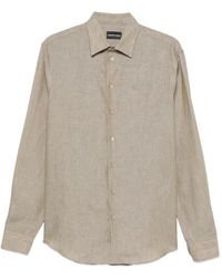 Emporio Armani - Long-Sleeve Button-Fastening Shirt - Lyst