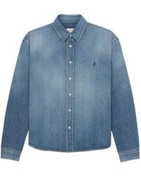 Saint Laurent - Cassandre Logo Shirt - Lyst