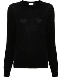 Saint Laurent - Pullover Mit Rundhalsausschnitt - Lyst