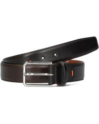 Santoni - Cinturón Reversible De Piel - Lyst