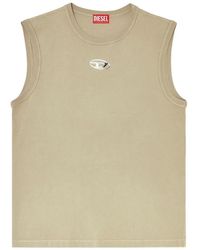 DIESEL - Oval-D Cotton Tank Top - Lyst