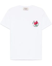 ALESSANDRO ENRIQUEZ - T-Shirt mit Slogan-Stickerei - Lyst