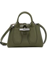 Longchamp - Top-Handle Leather Shoulder Bag - Lyst