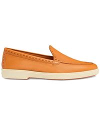Santoni - Round-Toe Loafers - Lyst
