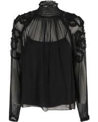 Ulla Johnson - Ruffled High-neck Blouse - Lyst