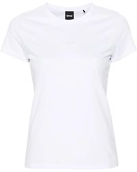 BOSS - Camiseta con logo y abertura - Lyst