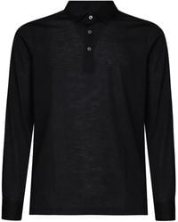 Giuliano Galiano - Long-Sleeved Polo Shirt - Lyst