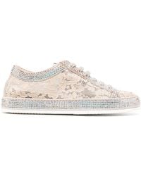 Le Silla - Claire Floral Lace Sneakers - Lyst