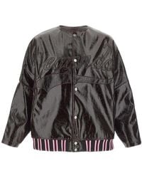 PDF - Leggenda Due Embroidered Logo Striped Jacket - Lyst