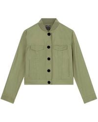 ARMANI EXCHANGE - Button-Up Bomber Jacket - Lyst