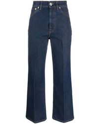 Lanvin - High-waist Cropped Flared Jeans - Lyst