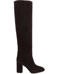 Le Silla - Block-Heel Suede Knee-High Boots - Lyst