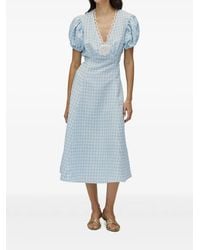 Sleeper - Abito Midi A Quadri - Lyst