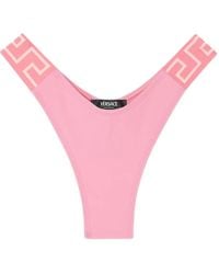 Versace - Bikinihöschen Mit Greca-Print - Lyst