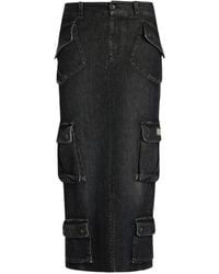 Dolce & Gabbana - Cargo-Pocket Midi Skirt - Lyst