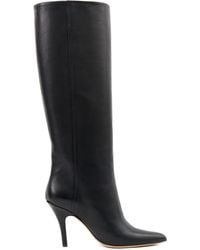 MM6 by Maison Martin Margiela - Leather Knee-High Boots - Lyst
