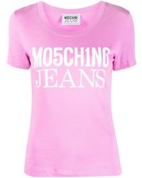 Moschino - Logo-Print Cotton T-Shirt - Lyst