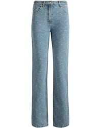Bally - Logo-Print Straight-Leg Jeans - Lyst