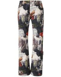 Off-White c/o Virgil Abloh - Flared Print Jeans - Lyst