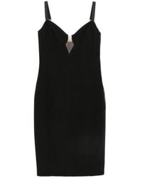 Elisabetta Franchi - Lace-Up Sweetheart-Neck Mini Dress - Lyst