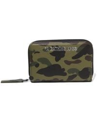 A Bathing Ape - 1St Camo Zip-Around Wallet - Lyst