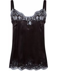 Dolce & Gabbana - Lace-detail Satin Camisole Top - Lyst