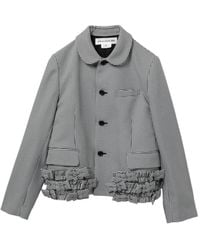 Comme des Garçons - Ruffled Houndstooth Jacket - Lyst