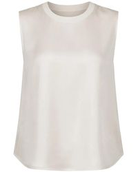 Patrick Assaraf - Silk Crew-Neck Tank Top - Lyst